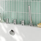 Nuie Arvan Deck Mounted 4 Tap Hole Bath Shower Mixer No Spout - Chrome - welovecouk