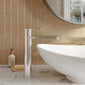 Nuie Arvan High-Rise Mono Basin Mixer (No Waste) - Chrome - welovecouk