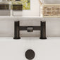 Nuie Arvan Deck Mounted Bath Filler - Matt Black - welovecouk
