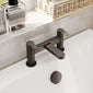 Nuie Arvan Deck Mounted Bath Filler - Matt Black - welovecouk