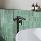 Nuie Arvan Freestanding Bath Shower Mixer - Matt Black - welovecouk