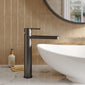 Nuie Arvan High-Rise Mono Basin Mixer (No Waste) - Matt Black - welovecouk