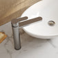 Nuie Arvan High-Rise Mono Basin Mixer (No Waste) - Brushed Gun Metal - welovecouk