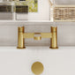 Nuie Arvan Deck Mounted Bath Filler - Brushed Brass - welovecouk
