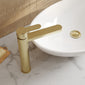 Nuie Arvan High-Rise Mono Basin Mixer (No Waste) - Brushed Brass - welovecouk
