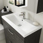 Nuie Athena 800mm Wall Hung 2 Drawer Vanity Unit & Mid-Edged Basin - Hacienda Black