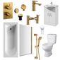 Albury Shower Vanity Bathroom Suite - Brushed Brass - 1800 x 800 - welovecouk
