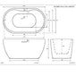 Trojan Alcora Double-Ended Free Standing Bath - 1555 x 750mm