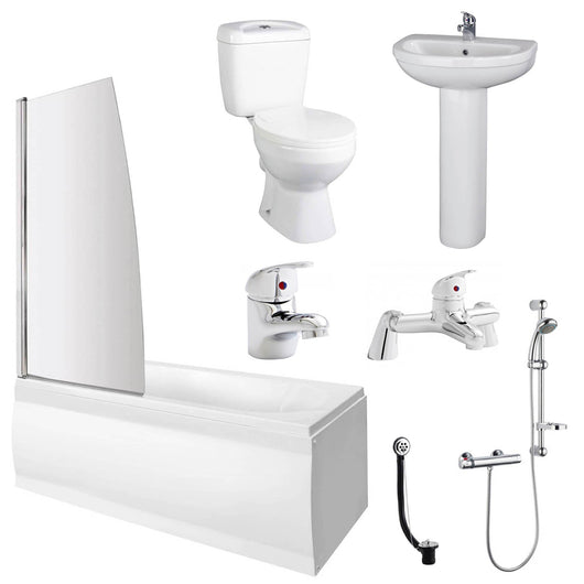  Alpha Complete Shower Bathroom Suite - 1600mm
