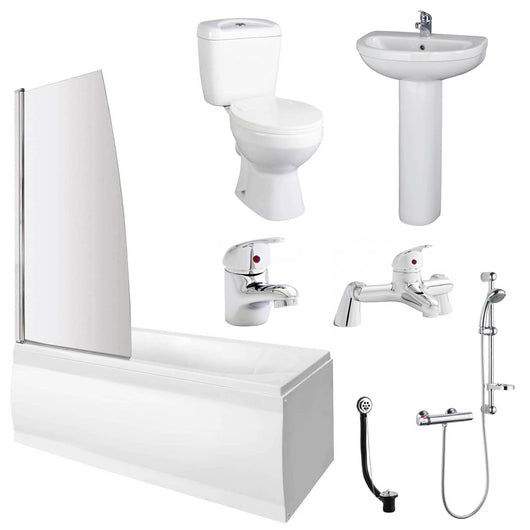  Alpha Complete Shower Bathroom Suite - 1700mm