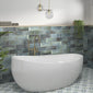 Cut Sample: Lombardy Emerald Rectangle Ceramic Tiles - welovecouk