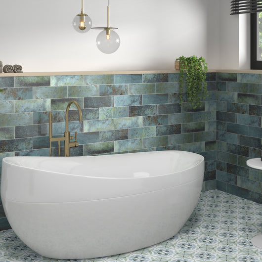  Lombardy Emerald Rectangle Ceramic Tiles