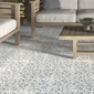 Décor Vine Blue Porcelain Square Tile - welovecouk