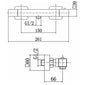 Aquadart Niagra Observa Square Thermostatic Shower Valve & Slide Rail Kit