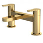 Brava 1700 L-Shaped Brushed Brass Complete Shower Bathroom Suite