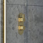 Nuie Arvan  Twin Thermostatic Concealed Shower Valve With Diverter - Brushed Brass - welovecouk