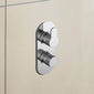 Nuie Arvan  Twin Thermostatic Concealed Shower Valve With Diverter - Chrome - welovecouk