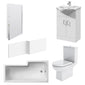 Asselby Vanity 1500mm L Shape Shower Bathroom Suite