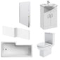 Asselby Vanity 1800mm L Shape Shower Bathroom Suite - welovecouk