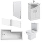Asselby Vanity 1600mm L Shape Shower Bathroom Suite