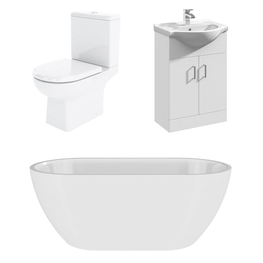  Asselby Freestanding Ashford Double  Ended Vanity Bath Suites - 1700 x 750