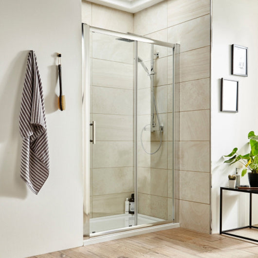  Rene Chrome 1200 x 1900mm Sliding Shower Door - 6mm Glass