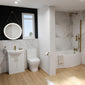 Ava Vanity 1700mm P Shape Shower Bathroom Suite - welovecouk