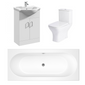 Ava Vanity Foundation Straight Double Ended Bath Suites 1800 x 800