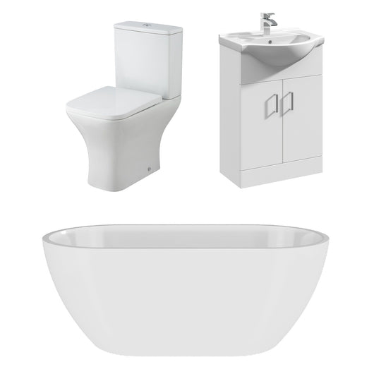  Ava Freestanding Ashford Double  Ended Vanity Bath Suites - 1700 x 750