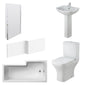 Ava 1800mm L Shape Shower Bathroom Suite