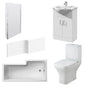 Ava Vanity 1800mm L Shape Shower Bathroom Suite