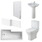 Ava 1600mm L Shape Shower Bathroom Suite