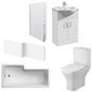 Ava Vanity 1600mm L Shape Shower Bathroom Suite