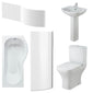 Ava 1500mm P Shape Shower Bathroom Suite