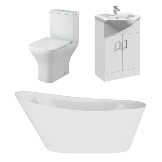  Ava Freestanding Serenity Slipper Vanity Bath Suites - 1600 x 750