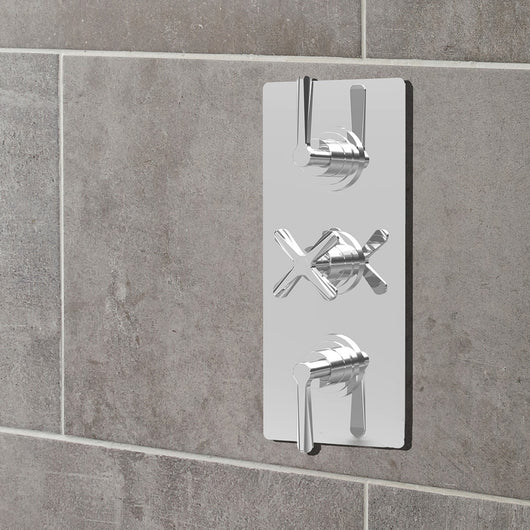  Aztec Triple Thermostatic Shower Valve - Chrome