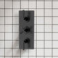 Aztec Triple Thermostatic Shower Valve - Matt Black