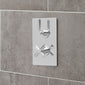 Aztec Twin Thermostatic Shower Valve - Chrome