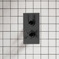 Aztec Twin Thermostatic Shower Valve With Diverter - Matt Black