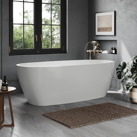  BC Designs Vive Freestanding Bath 1610 x 750 (No Waste) - Industrial Grey
