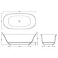 BC Designs Omnia Freestanding Bath 1615 x 760 (No Waste) - Matt White
