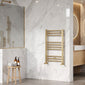 SDG 1200 x 600 Brushed Brass Straight Heated Towel Rail