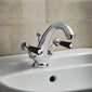 Hudson Reed Black Topaz With Lever Mono Basin Mixer - Chrome / Black - BC405HL