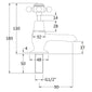 Hudson Reed White Topaz With Crosshead Basin Taps - Brushed Pewter - BC701DX - welovecouk