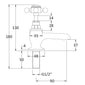 Hudson Reed White Topaz With Crosshead Basin Taps  - Brushed Pewter - BC701HX - welovecouk
