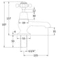 Hudson Reed White Topaz With Crosshead Bath Taps - Brushed Pewter - BC702DX - welovecouk