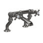 Hudson Reed White Topaz With Crosshead Deck Mounted Bath Filler - Brushed Pewter - BC703DX - welovecouk