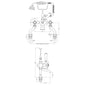 Hudson Reed White Topaz With Crosshead Deck Mounted Bath Shower Mixer - Brushed Pewter - welovecouk
