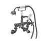 Hudson Reed White Topaz With Crosshead Wall Mounted Bath Shower Mixer - Brushed Pewter - Hexagonal Collar - welovecouk