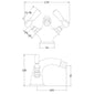 Hudson Reed White Topaz With Lever Bidet Tap - Brushed Pewter - welovecouk